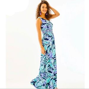 Lilly Pulitzer Malia One Shoulder Maxi Dress